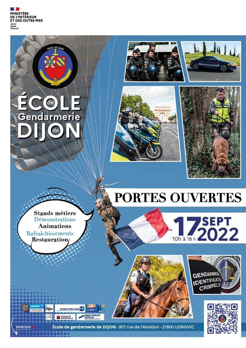 Affiche portes ouvertes école de gendarmerie de Dijon