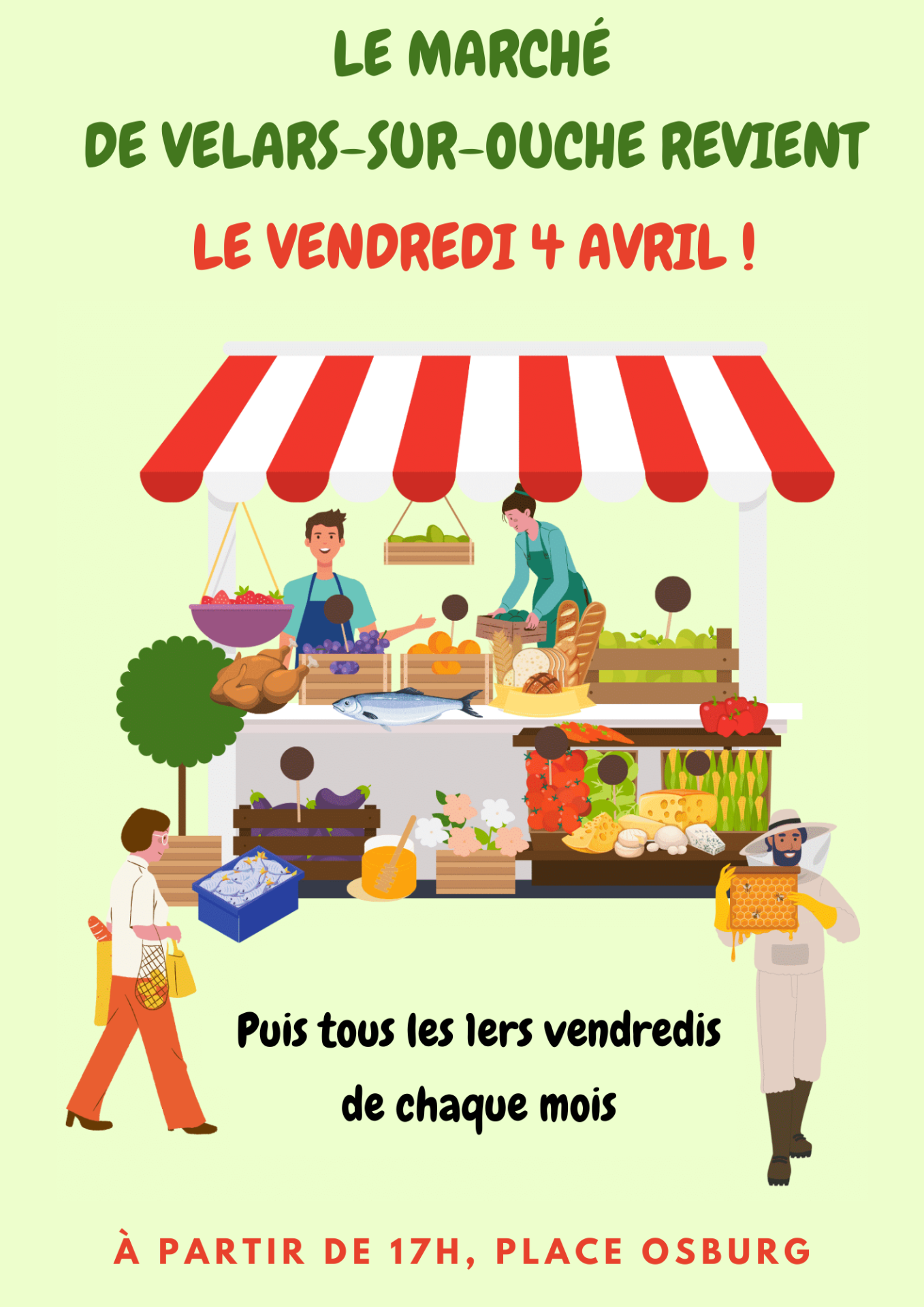 Affiche reprise marché