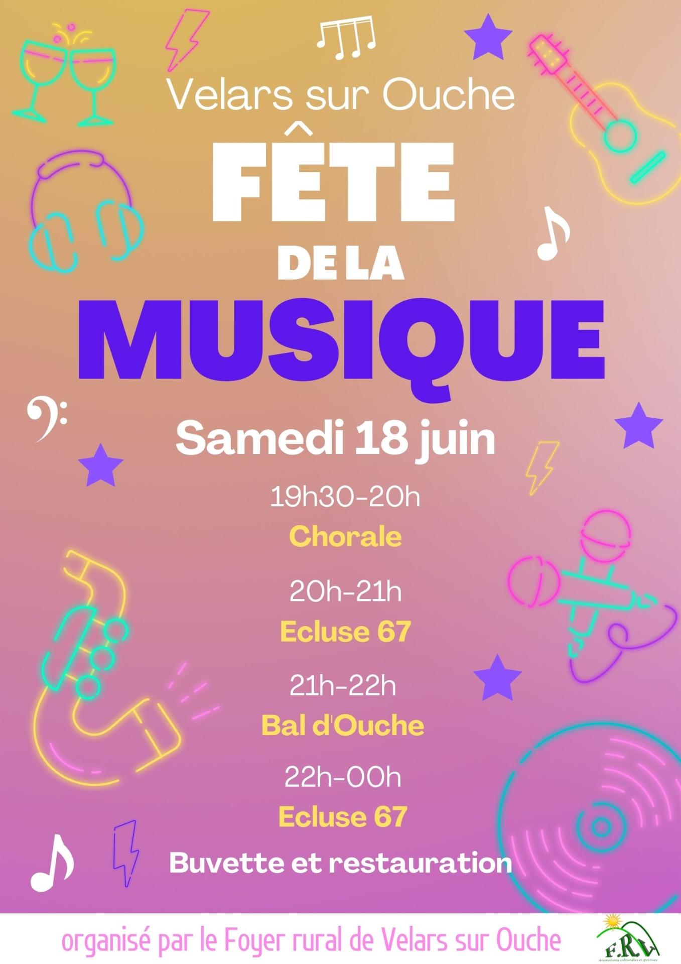 Affiche annonçant la fête de la musique